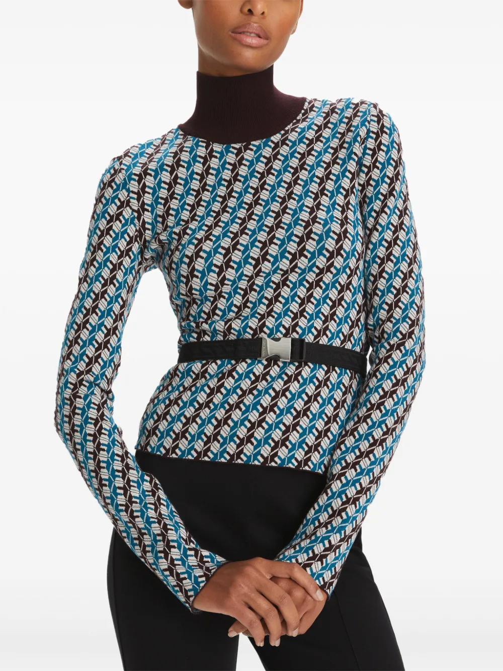 Tory Burch Coltrui met logo jacquard Blauw