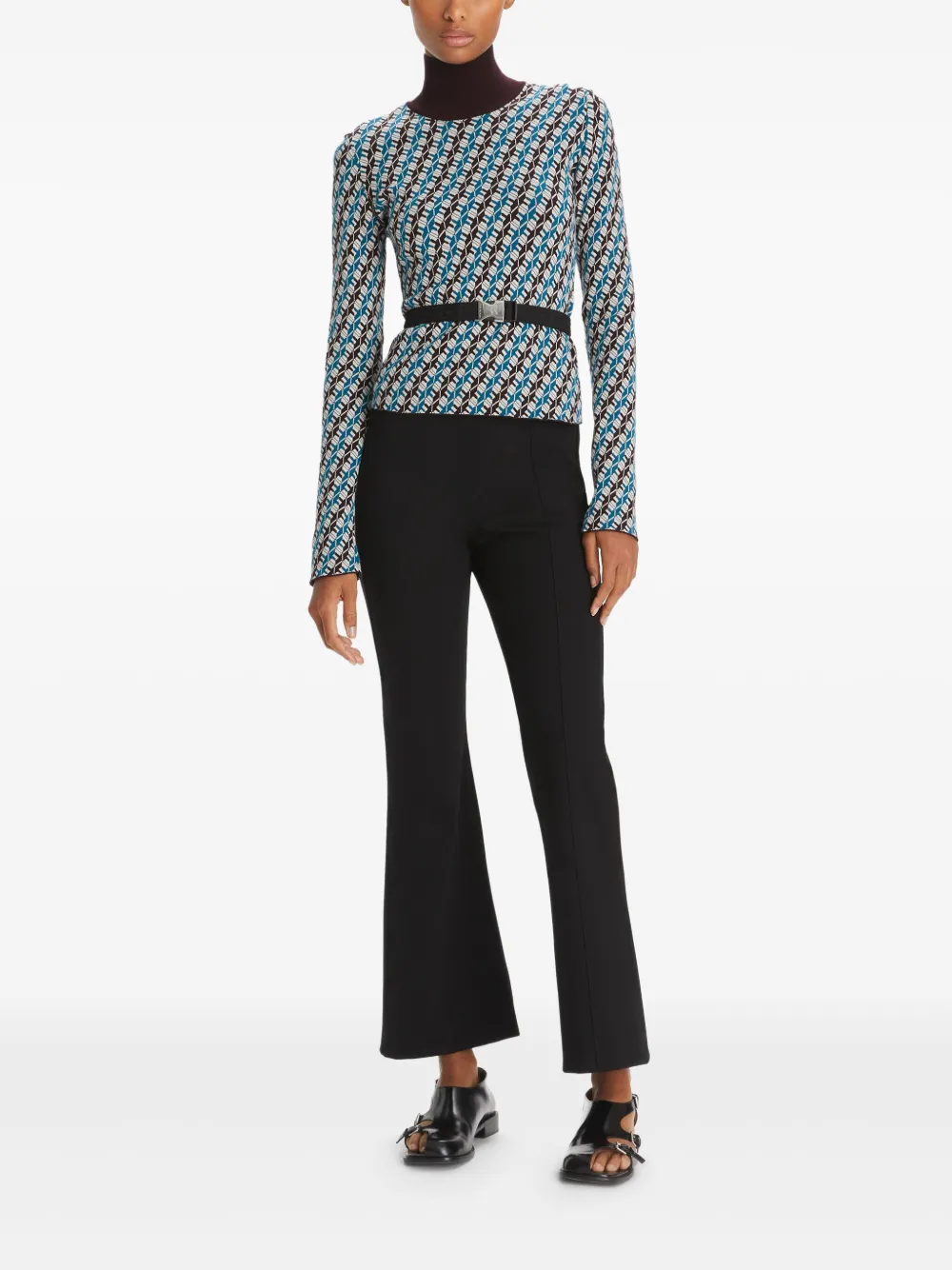 Tory Burch Coltrui met logo jacquard - Blauw