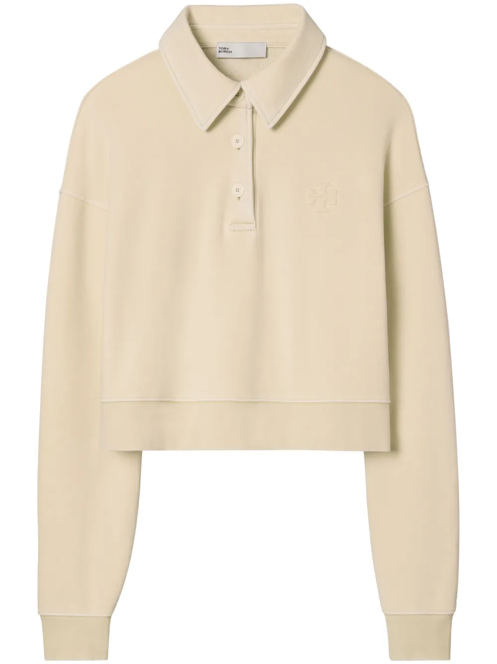 Tory Burch playera tipo polo con aplique Double T | neutro | Image 1