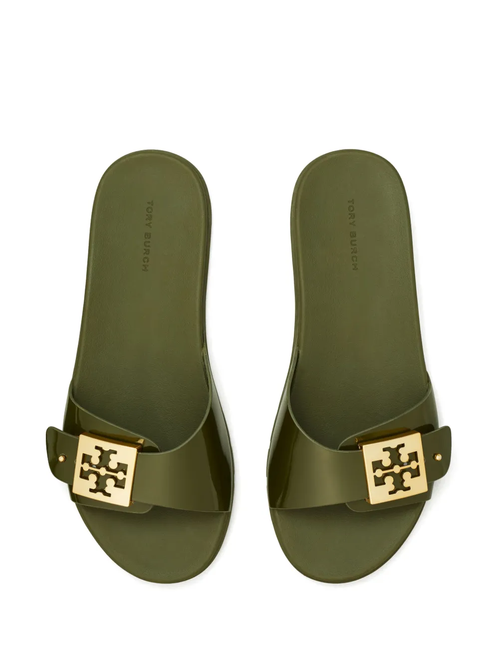 Tory Burch buckle slides Green