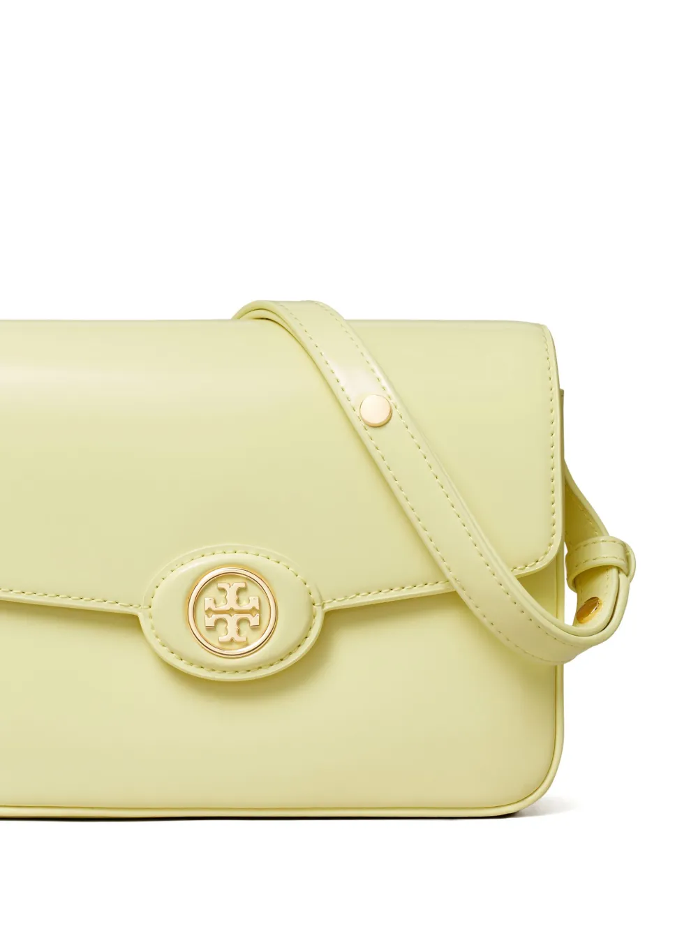 Tory Burch Robinson Spazzolato verstelbare schoudertas Geel
