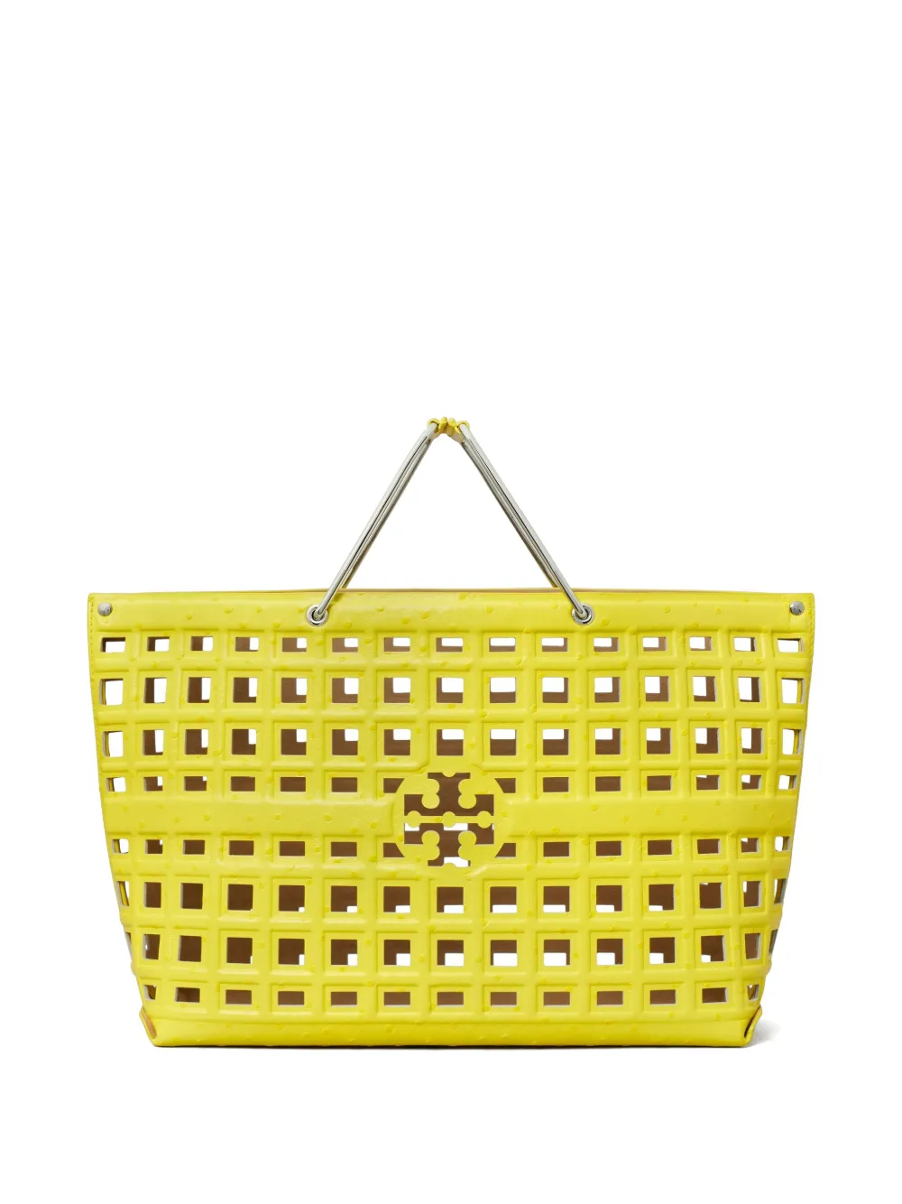 Tory Burch Shopper met geperforeerd logo Geel