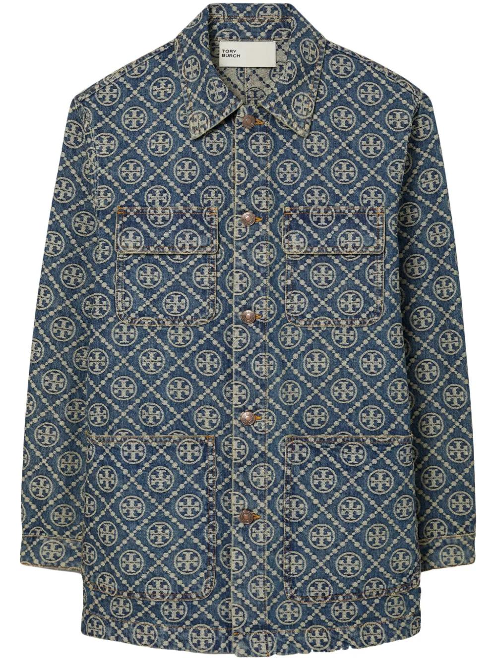 Tory Burch カーゴ デニムジャケット - ブルー Tory Burch カーゴ デニムジャケット - ブルー