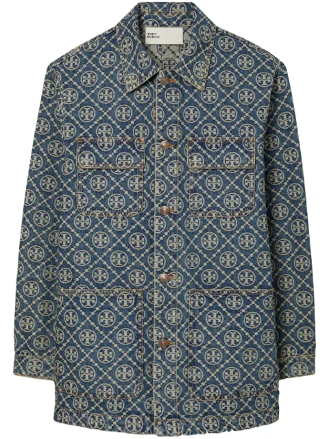 Tory Burch chamarra cargo de mezclilla