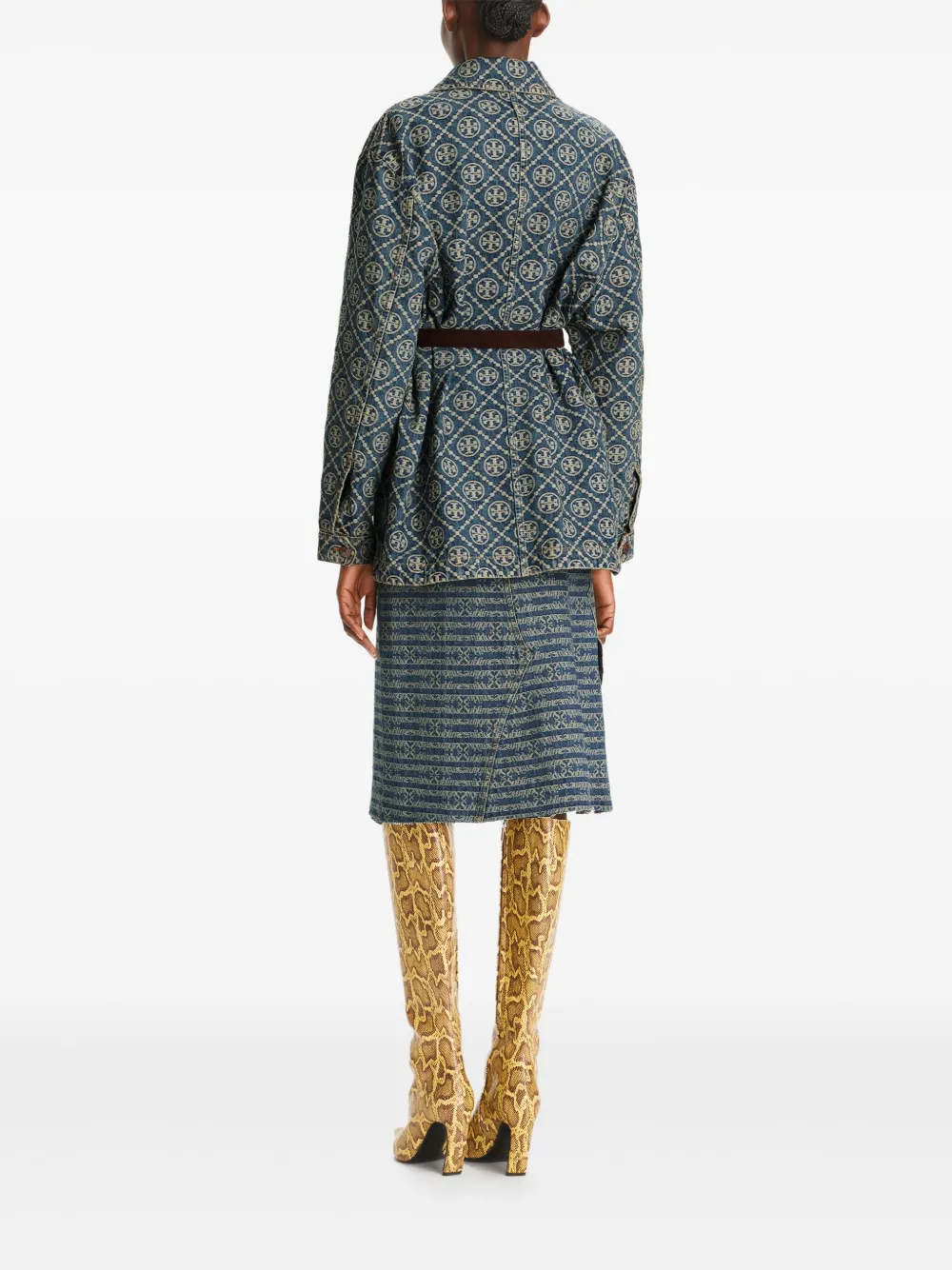 Tory Burch Denim cargo jack Blauw