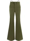 R13 flared trousers - Green