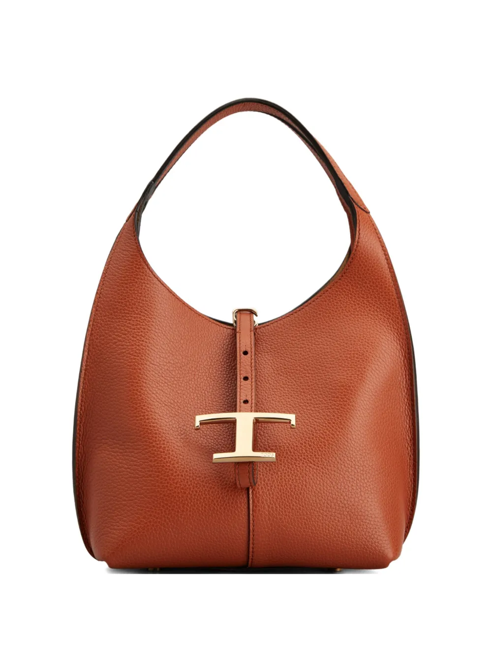 Tod's T-buckle Pebble-grain Tote Bag In Brown