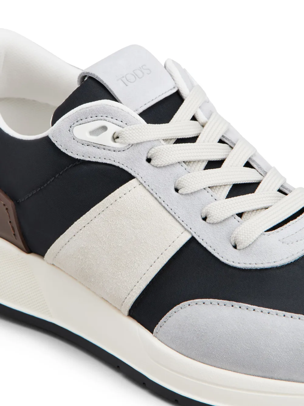 Tod's suede-panelled sneakers Black