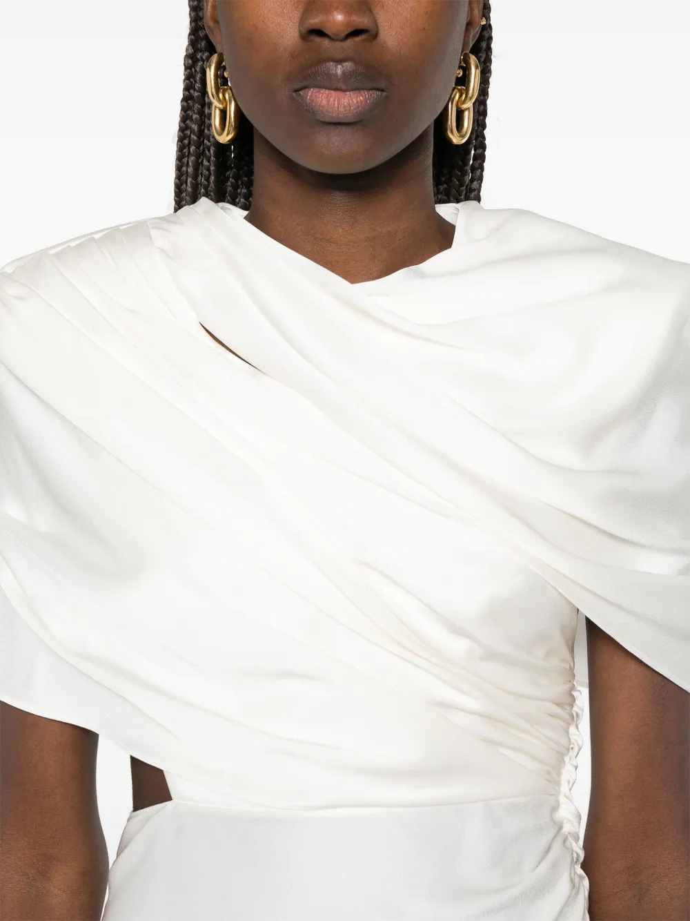 Stella McCartney Avondjurk met gedrapeerdee cape Wit
