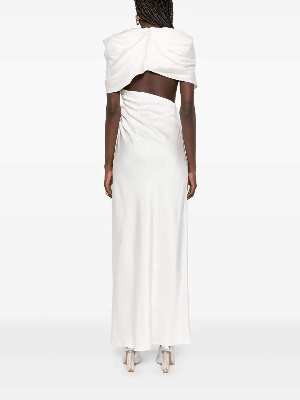 Stella McCartney Avondjurk met gedrapeerdee cape Wit