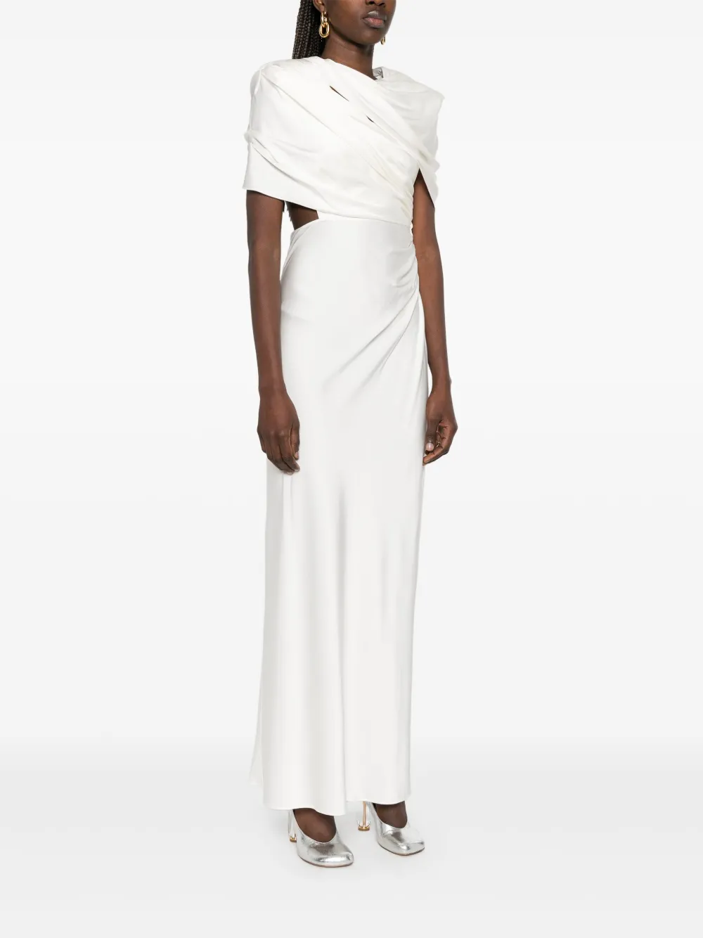 Stella McCartney Avondjurk met gedrapeerdee cape Wit