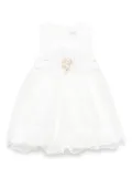 Abel & Lula embroidered tulle dress - White