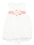 Abel & Lula embroidered tulle dress - White