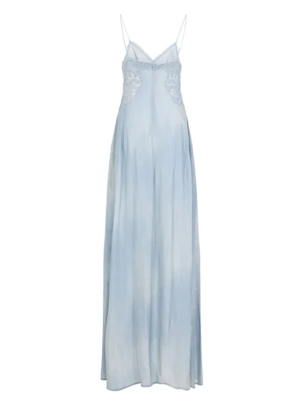 Ermanno Scervino lace-appliqué Maxi Dress | Blue | FARFETCH