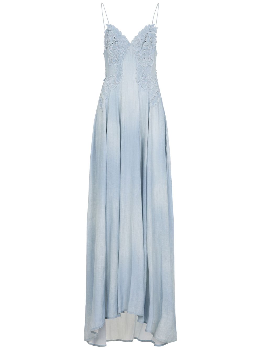 Ermanno Scervino lace-appliqué maxi dress - Blue