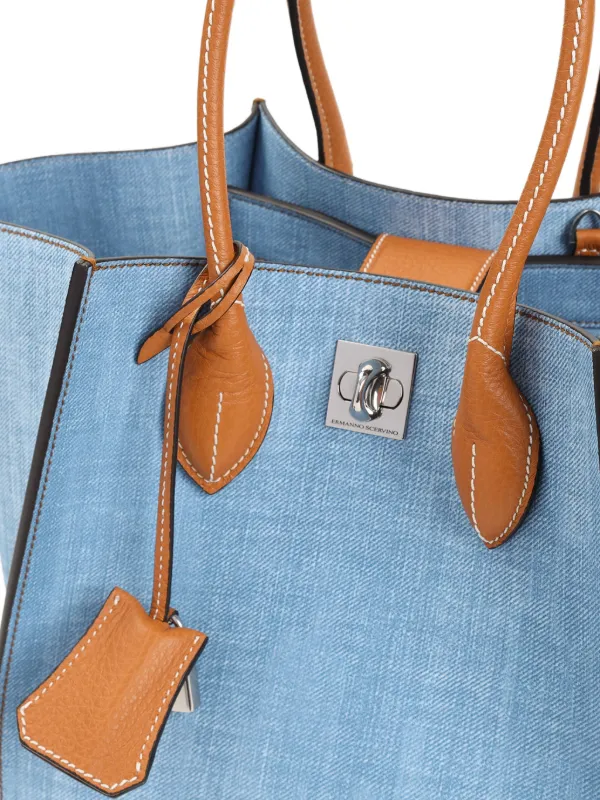 トートバッグ Ermanno Scervino Maggie Shopping Bag In Natural Shaded Ermanno Scervino Maggie Tote Bag | Brown | FARFETCH CA
