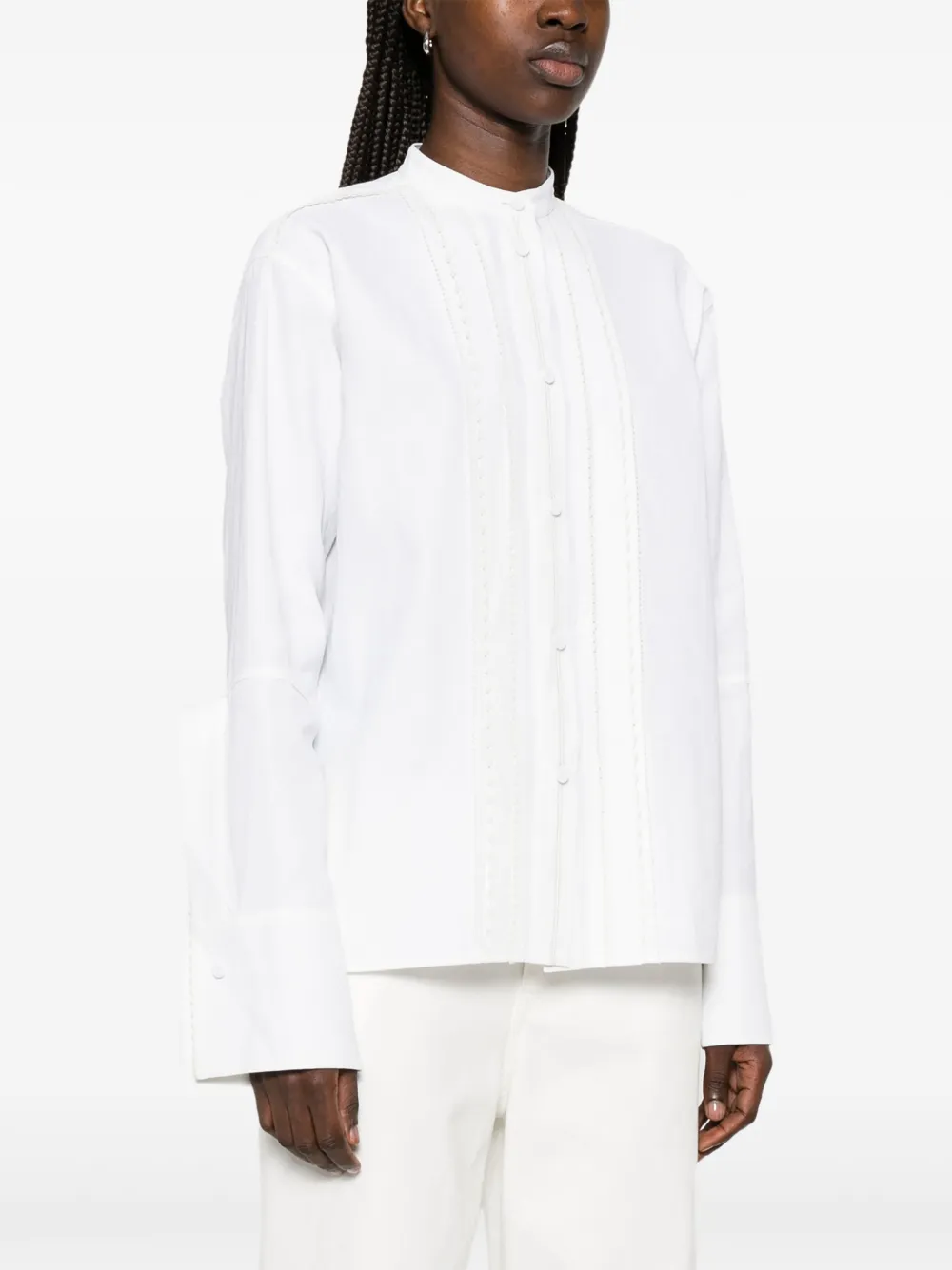 Jil Sander Gesmockt blouse Wit