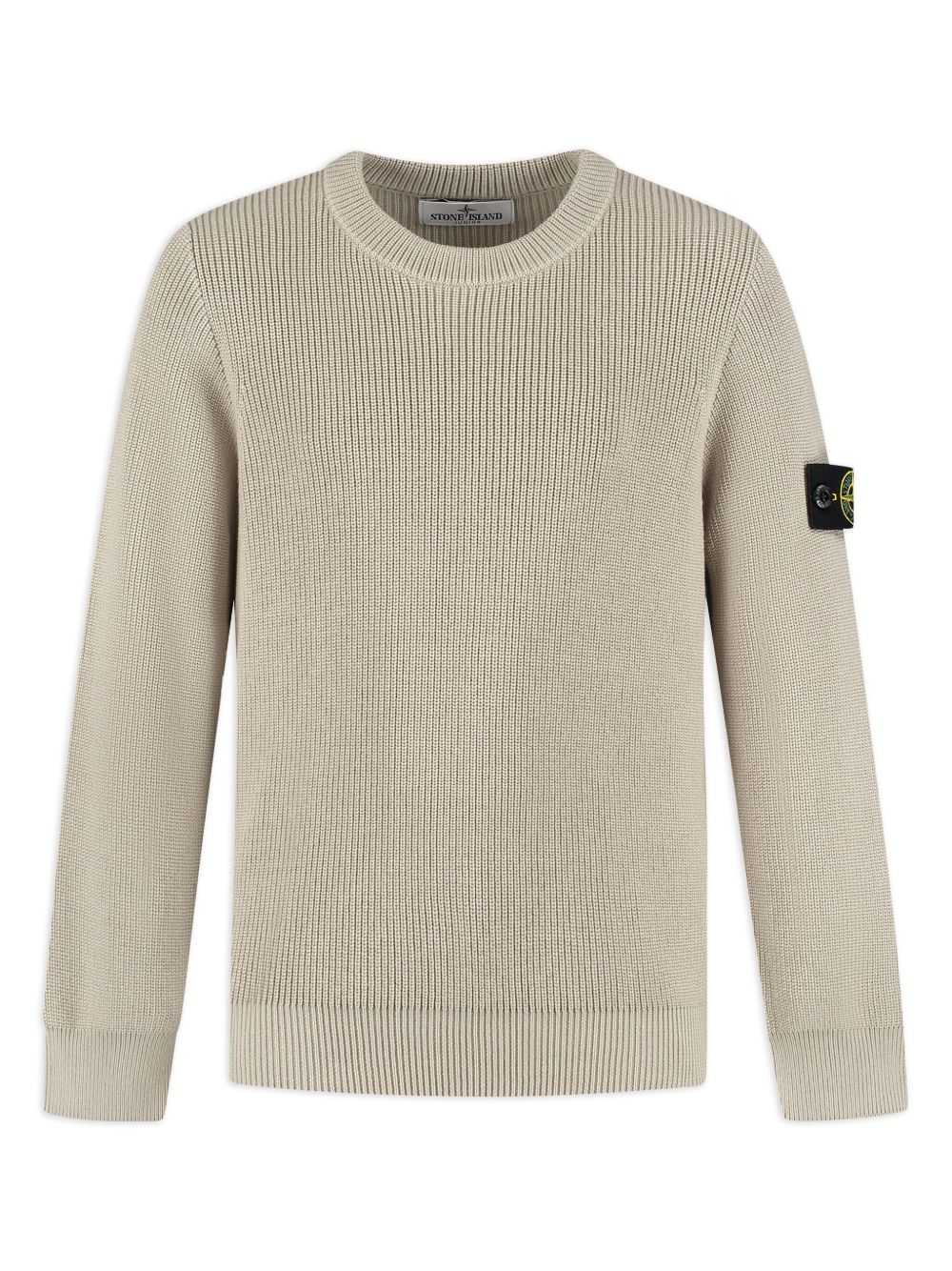 Stone Island Junior compass-badge sweater - Neutrals