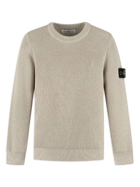 Stone Island Junior compass-badge sweater 