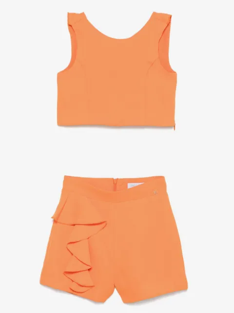 Abel & Lula ruffle-detail top and shorts set