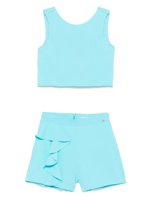 Abel & Lula ruffle-detail top and shorts set