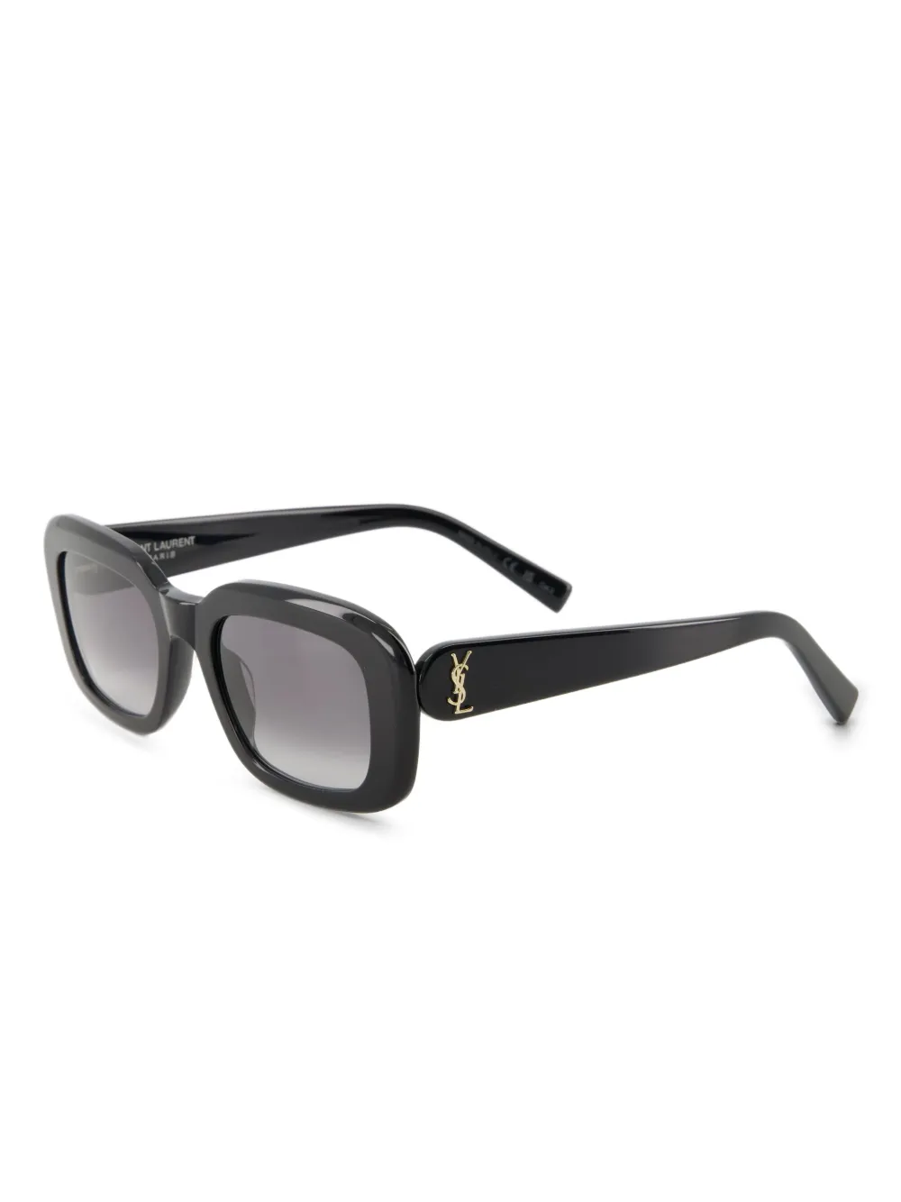 Saint Laurent Eyewear Zonnebril met rechthoekig montuur - Zwart