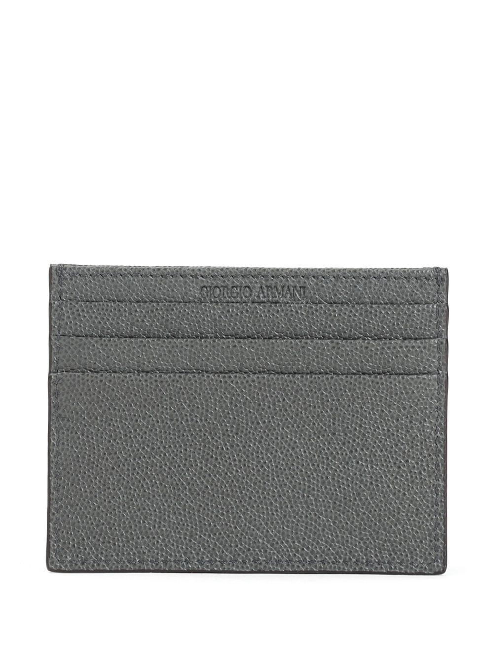 Giorgio Armani leather card holder - Grijs