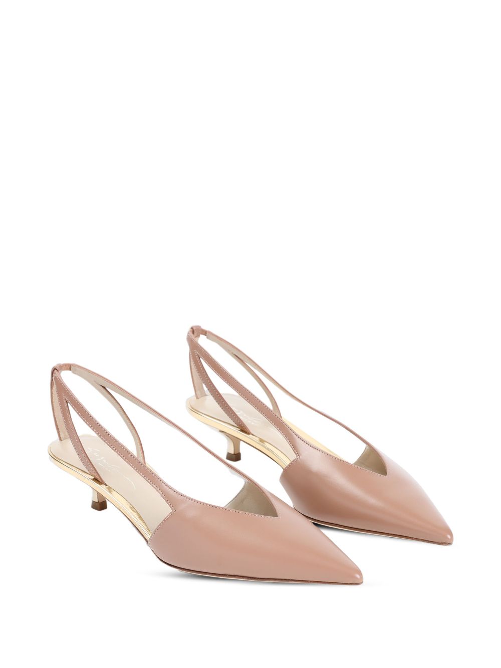 Giorgio Armani 30mm leather pumps - Neutrals