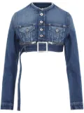 Jean Paul Gaultier cropped denim jacket - Blue