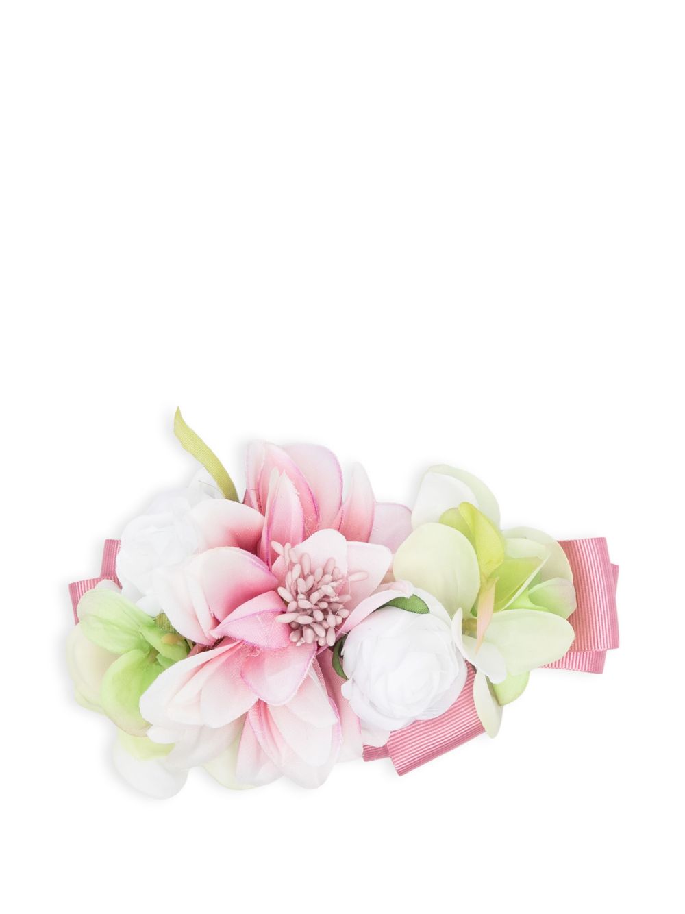 Colorichiari floral-appliqué hair clip - Pink