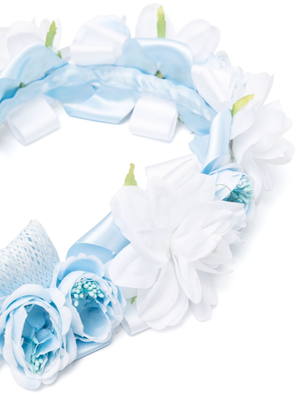 Colorichiari floral-appliqué hair band - Blue