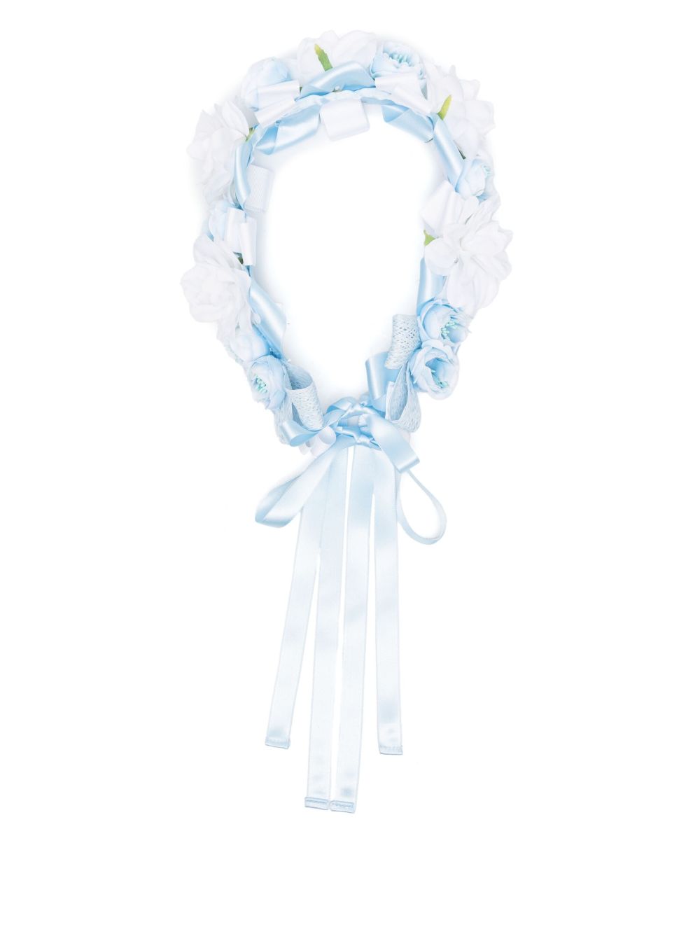 Colorichiari floral-appliqué hair band - Blue