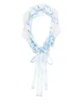 Colorichiari floral-appliqué hair band - Blue