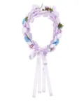 Colorichiari floral-appliqué hair band - Purple