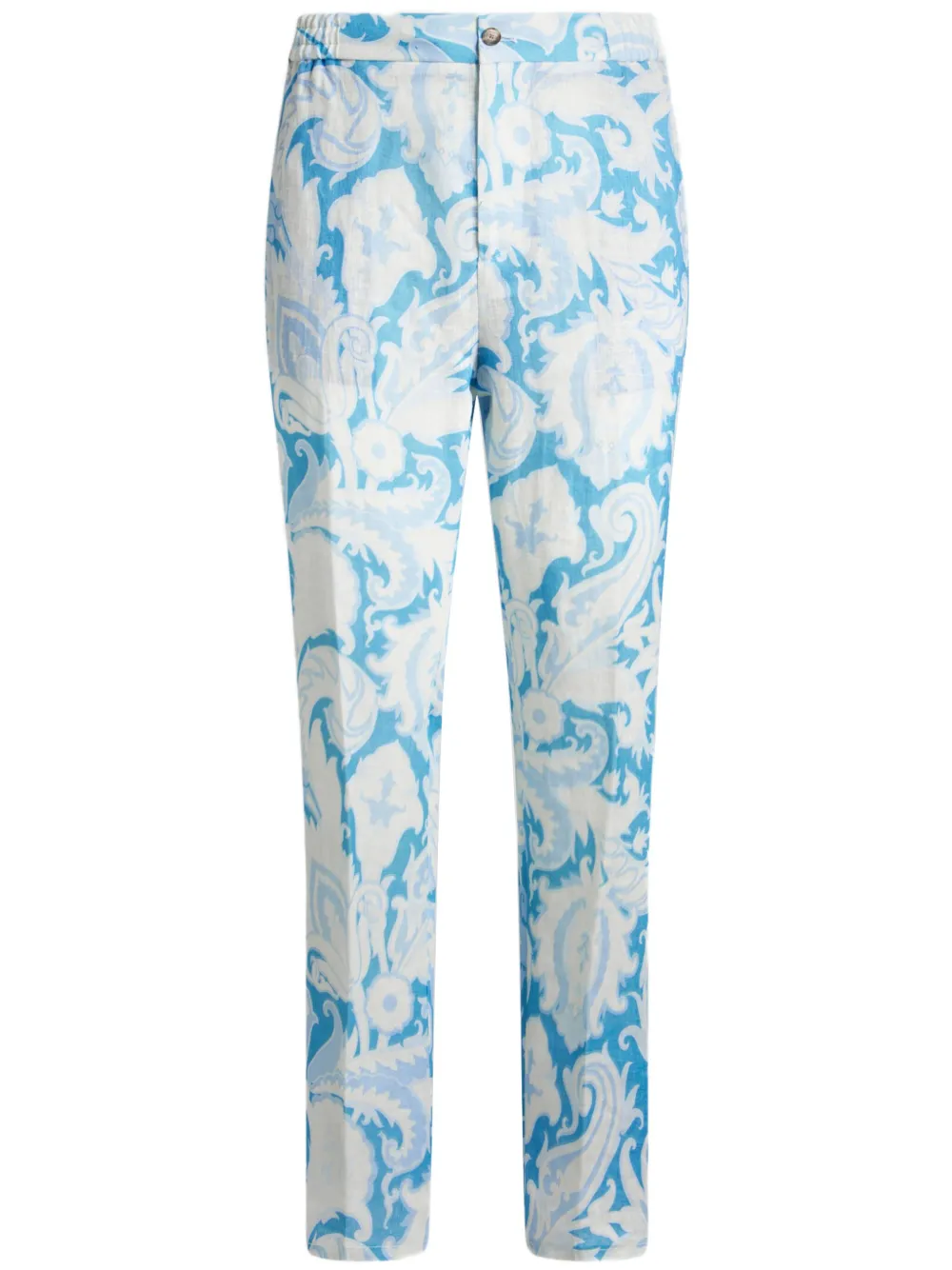 ETRO Broek met paisley-print Blauw