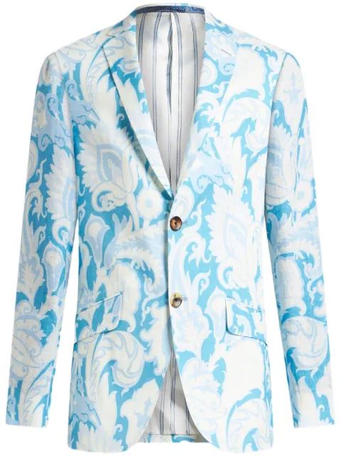 ETRO blazer con motivo floral en jacquard