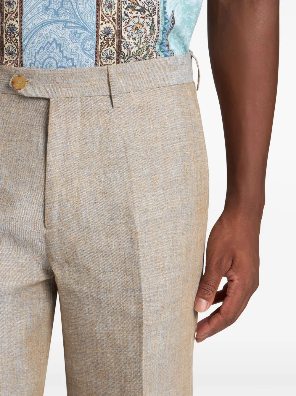 ETRO Linnen shorts Beige