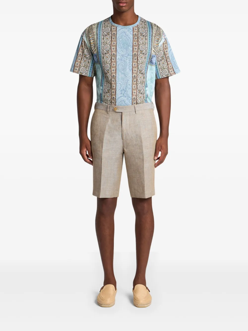ETRO リネン ショートパンツ | ニュートラル | FARFETCH JP