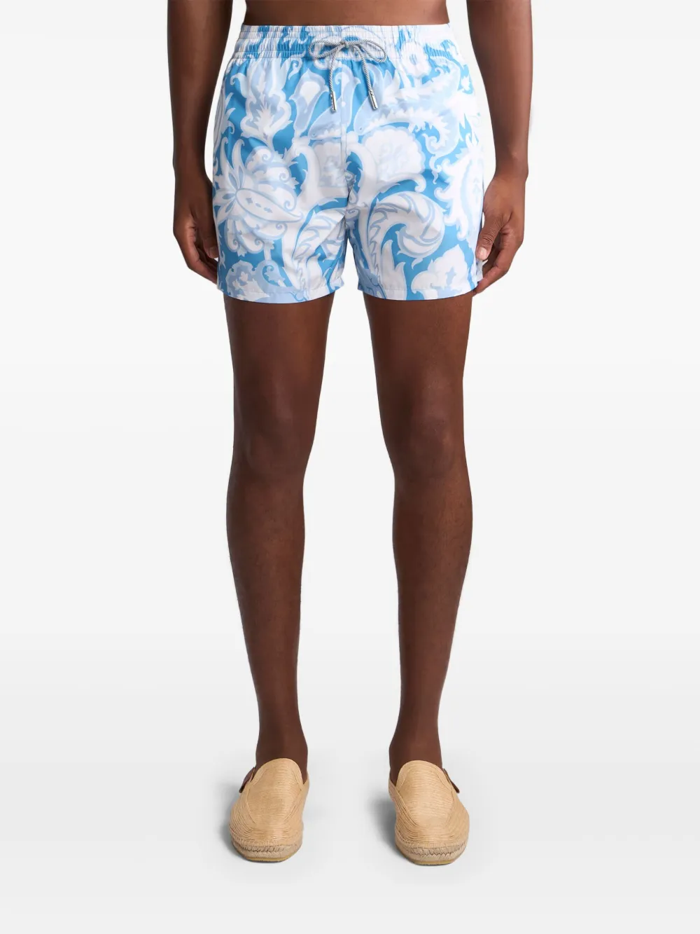 ETRO Zwembroek met bloemenprint Blauw