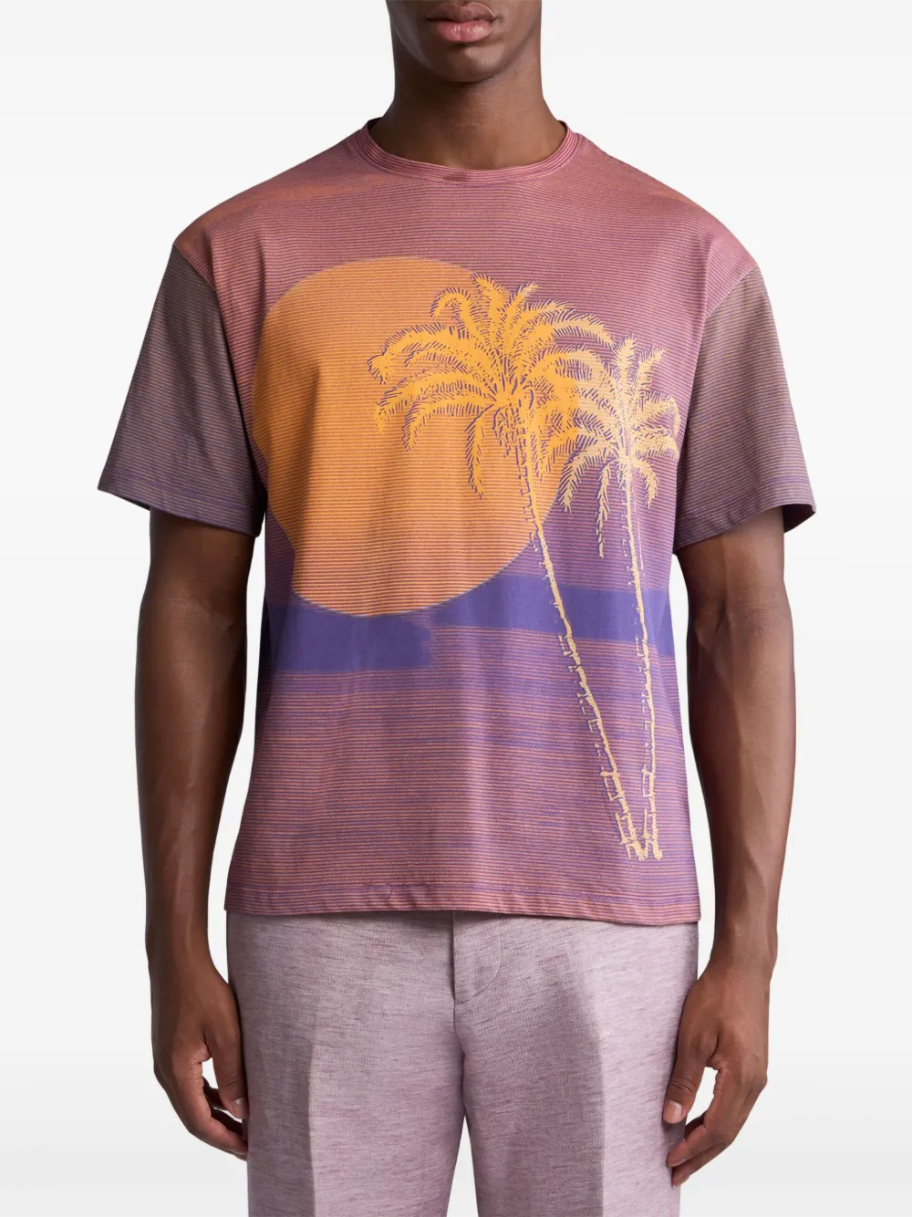 ETRO T-shirt met print Paars