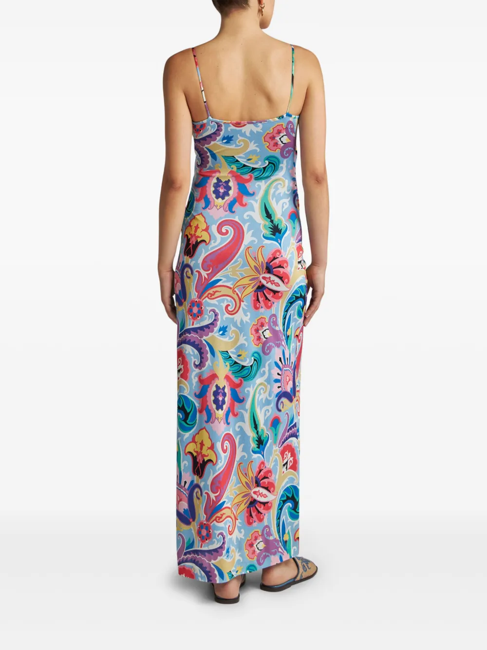 ETRO Maxi-jurk met bloemenprint Blauw