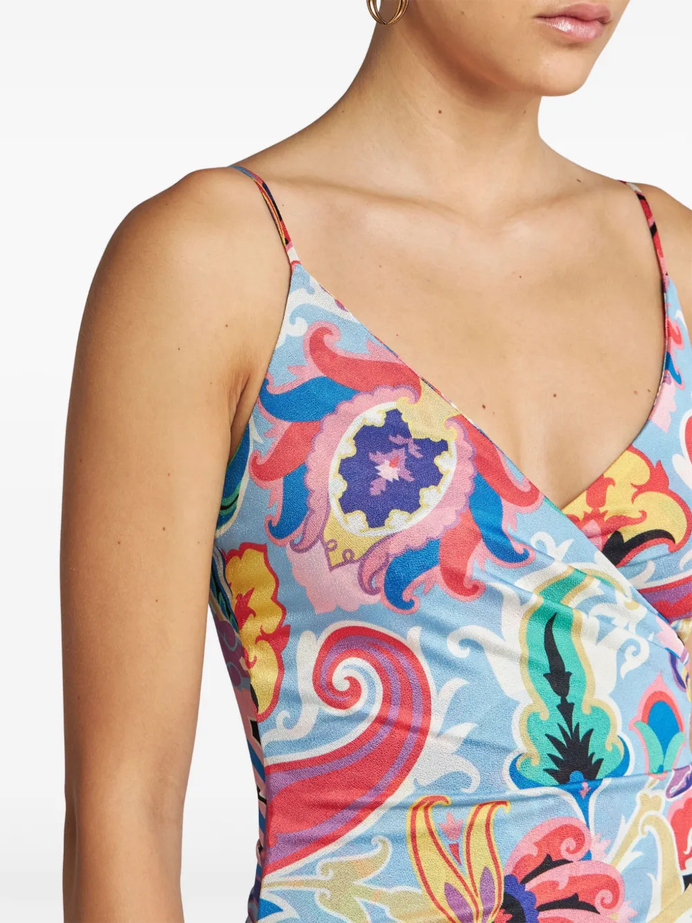 ETRO Maxi-jurk met bloemenprint Blauw