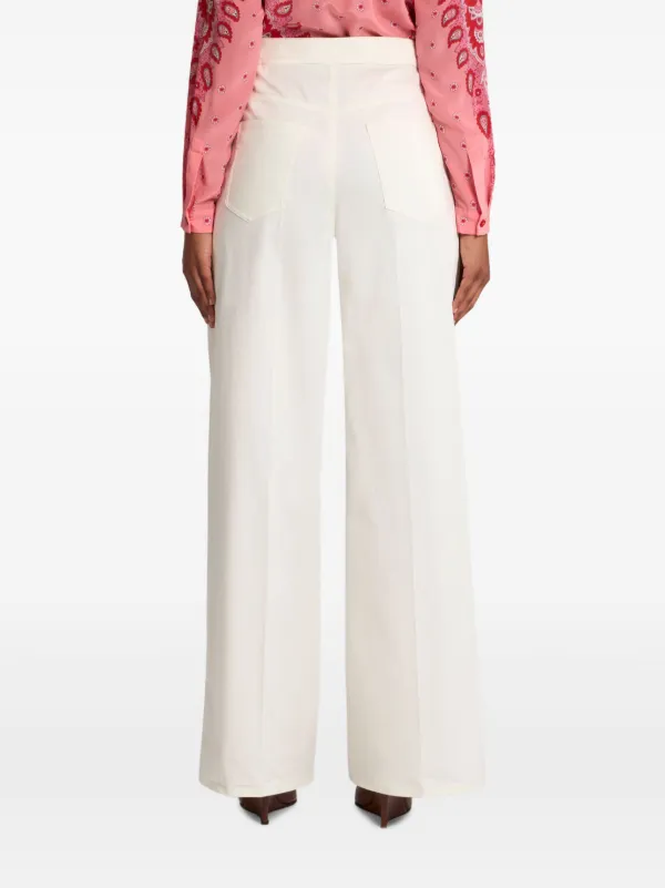 パンツ ETRO Palazzo pants White ETRO Buttoned Palazzo Pants | White | FARFETCH UZ
