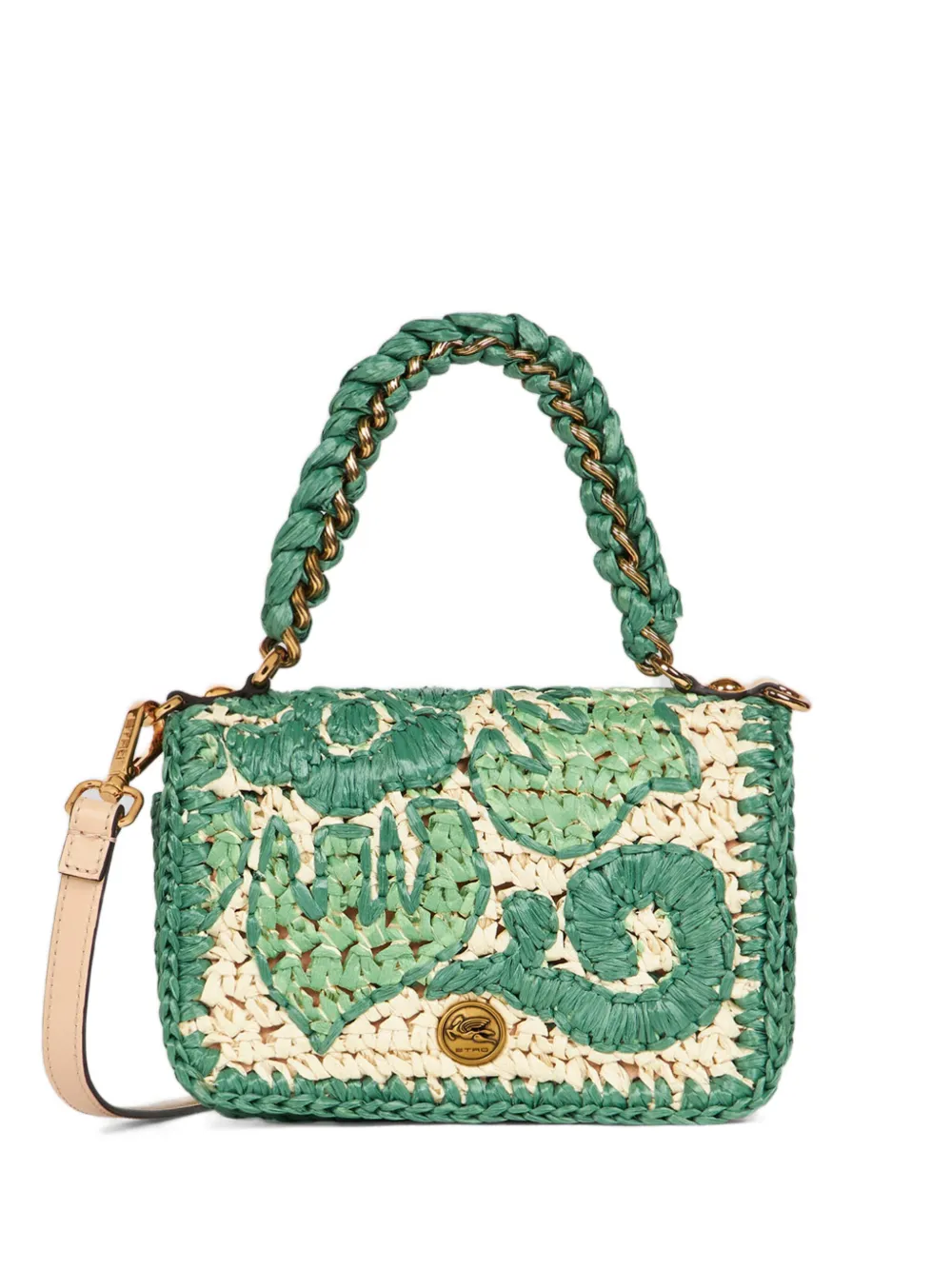 ETRO Raffia tas Groen