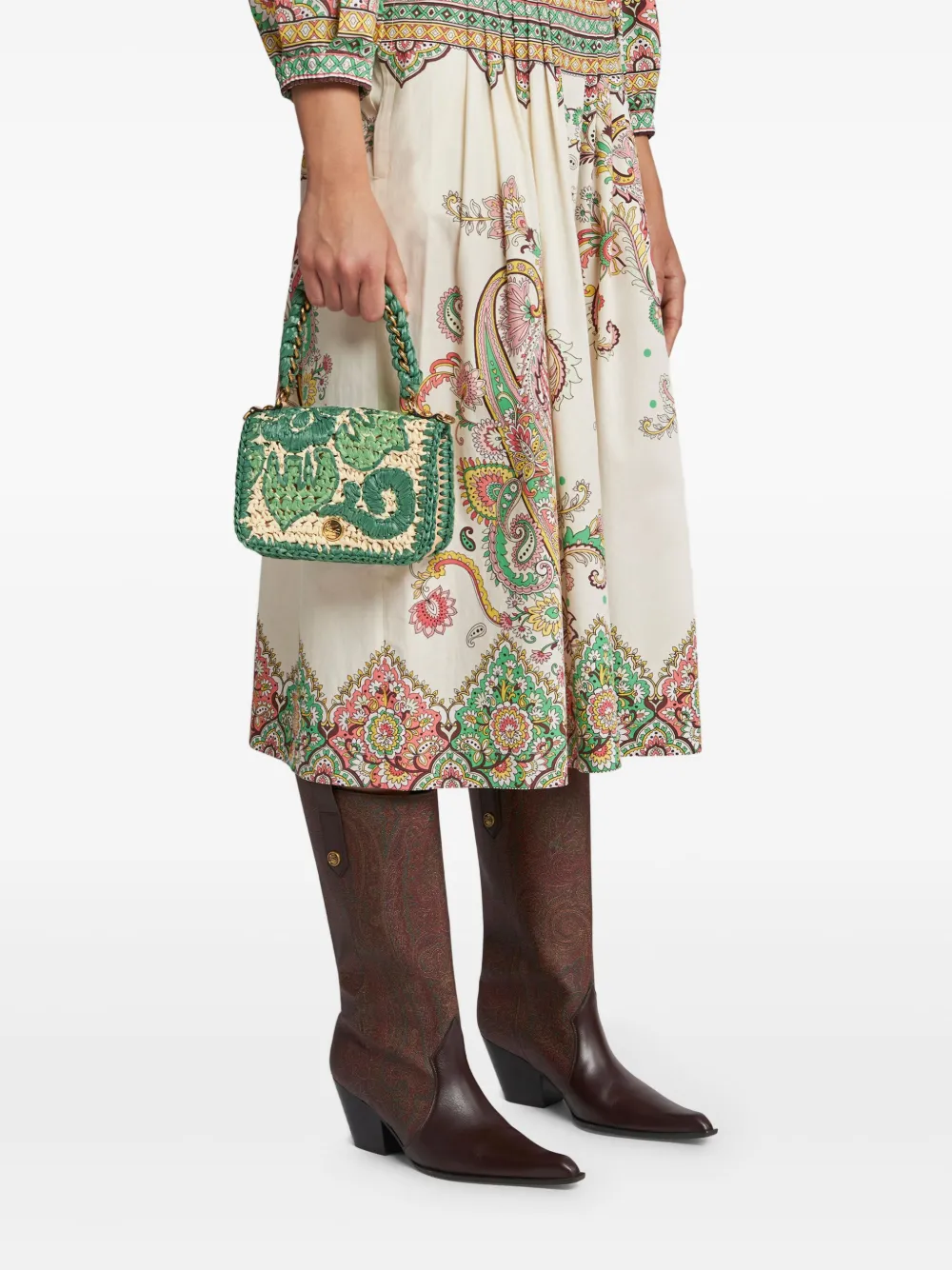 ETRO Raffia tas - Groen