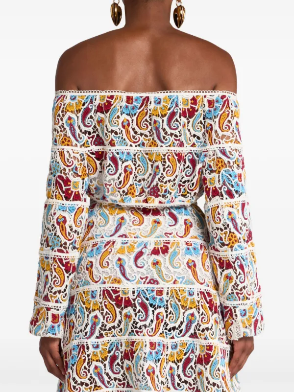 ETRO ペイズリー トップ | ホワイト | FARFETCH JP