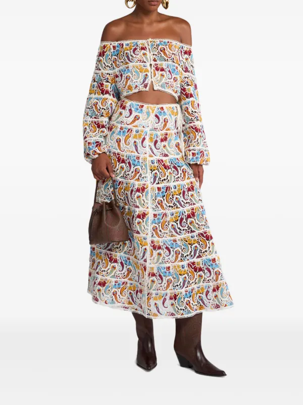 ETRO ペイズリー トップ | ホワイト | FARFETCH JP