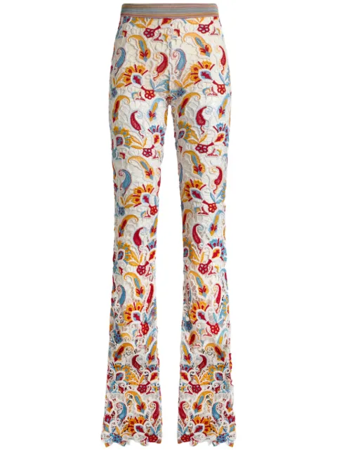 ETRO Ausgestellte Paisley-Makramee-Hose