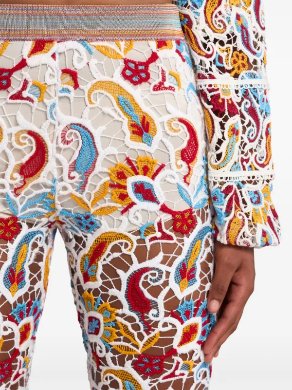 【Etro】ペイズリー high-riseフレアパンツ Paisley high-rise flared pants in blue - Etro | Mytheresa