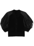 sacai puff-sleeves cardigan - Black